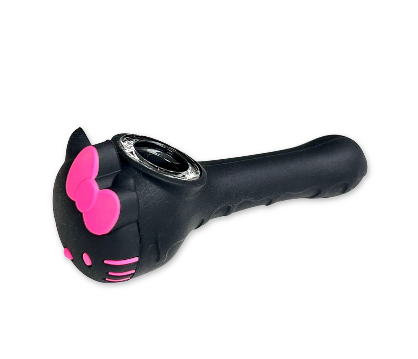 Hello Kitty Silicone Hand Pipe | In White and Black