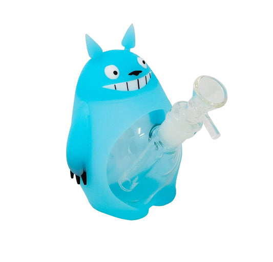 Totoro Silicone and Glass Water Pipe - 6.5 inches