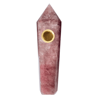 Strawberry Quartz Crystal Pipe