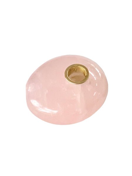 Palm Stone Pipe Rose Quartz