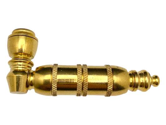 Unfinished Brass Metal Hand Pipe with Dual Cooling Chamber