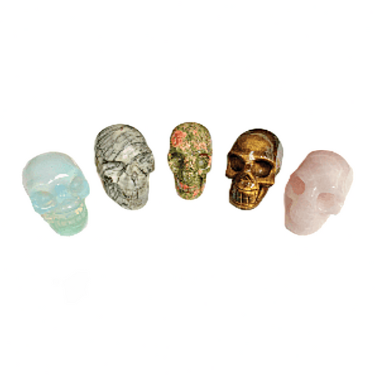 Handcarved Crystal Skull 2"