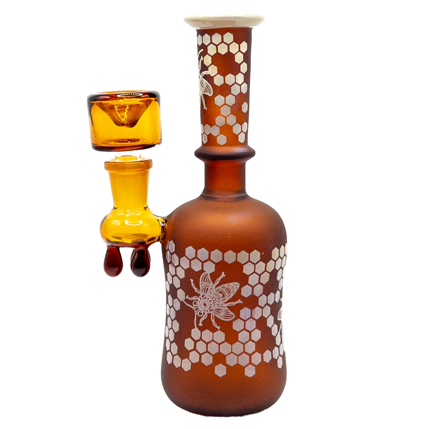 Water Pipe - Honey Bee Drip - 7.5 inches tall