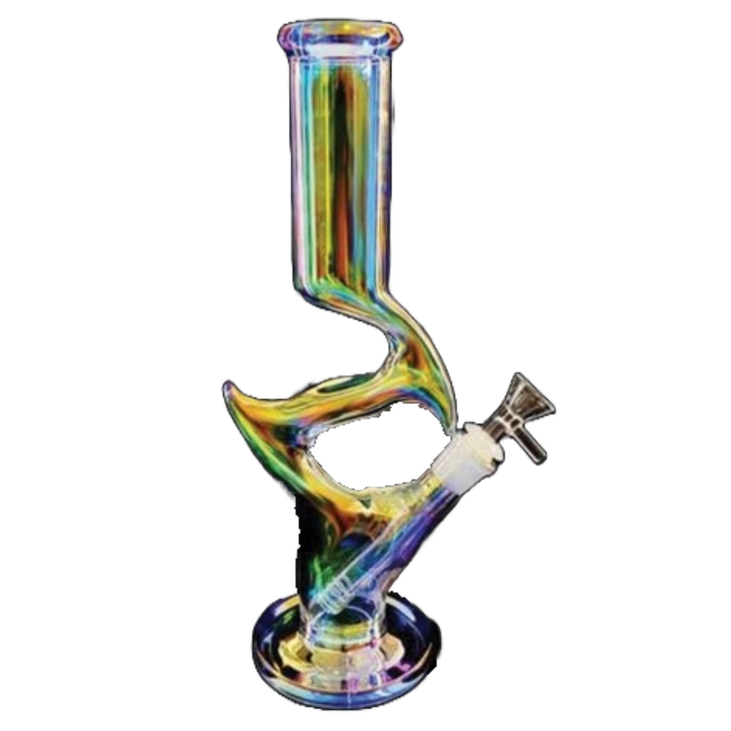 Electroplated Water Pipe Zig Zag - 12 inches