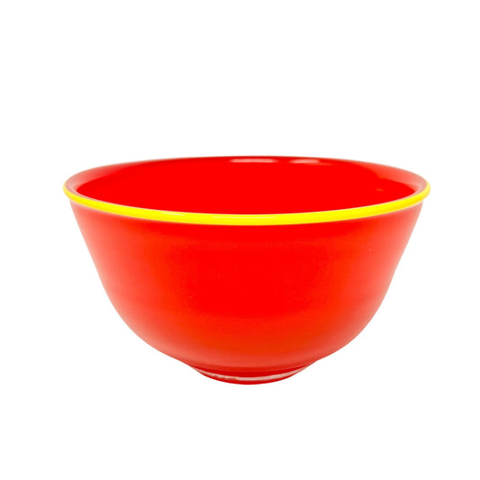 1993 Red Bowl Vase by John Burchetta