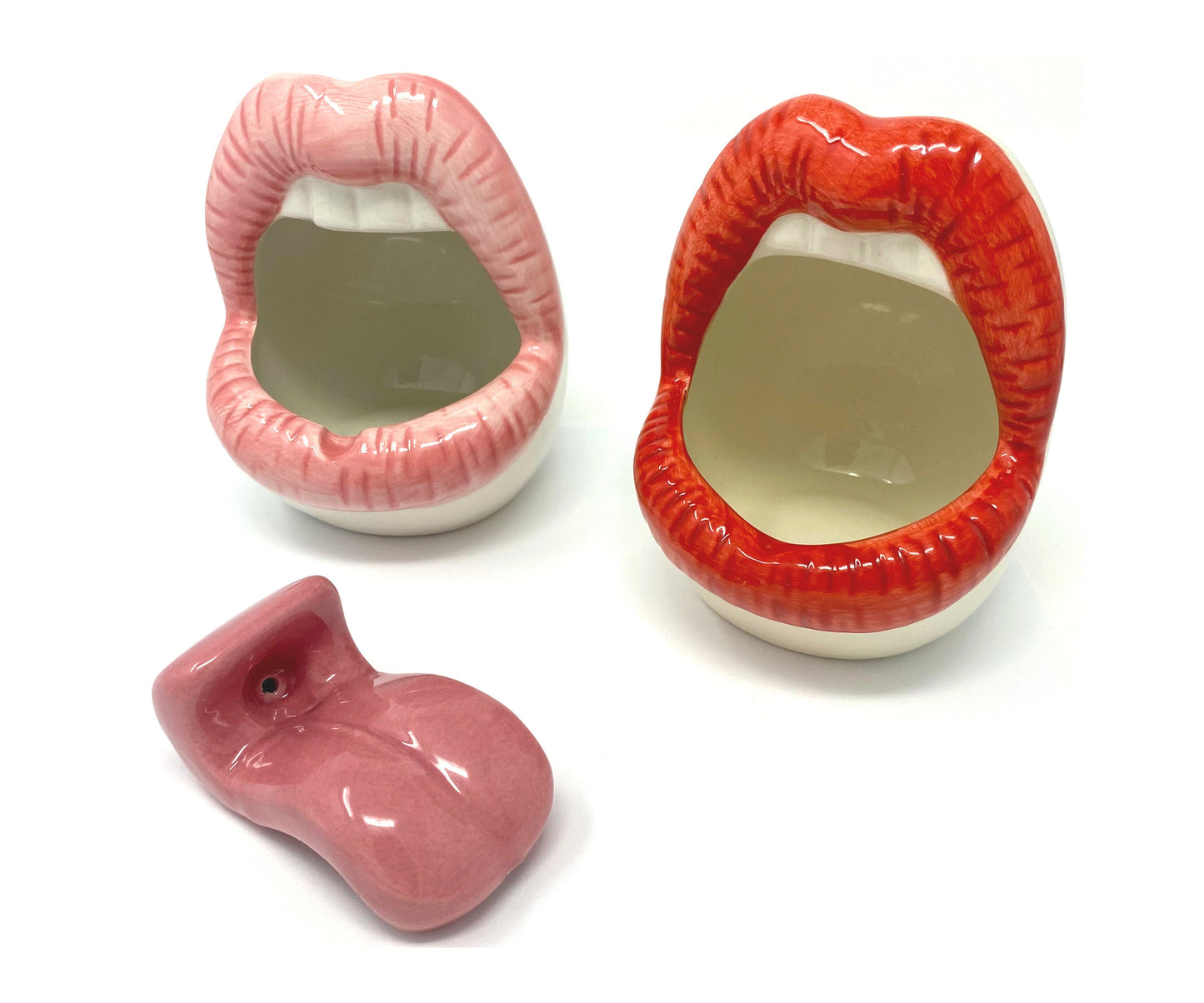 Tongue Pipe and Mouth Ashtray Smoking Gift Set