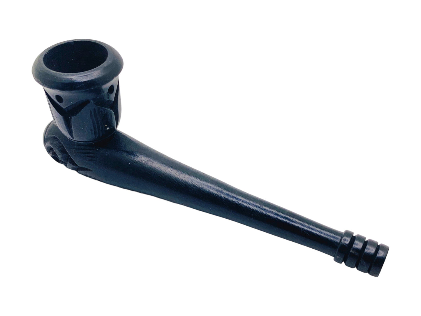 Hand Carved Long Stem Wood Smoking Pipe