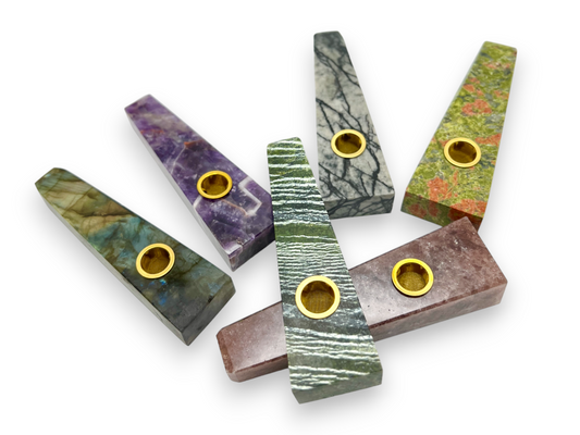 Amethyst Flat Crystal Pipe