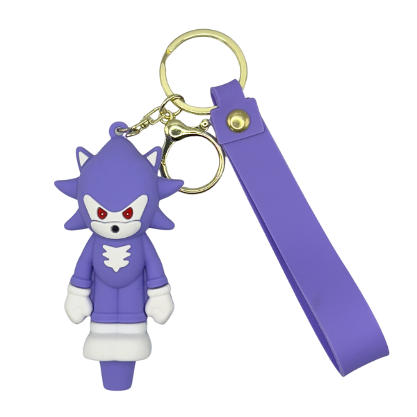 Sonic themed silicone pipe and keychain