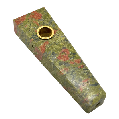 Unakite Crystal Pipe